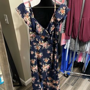 Floral high-low romper with shorts in the front NWT Sz 5